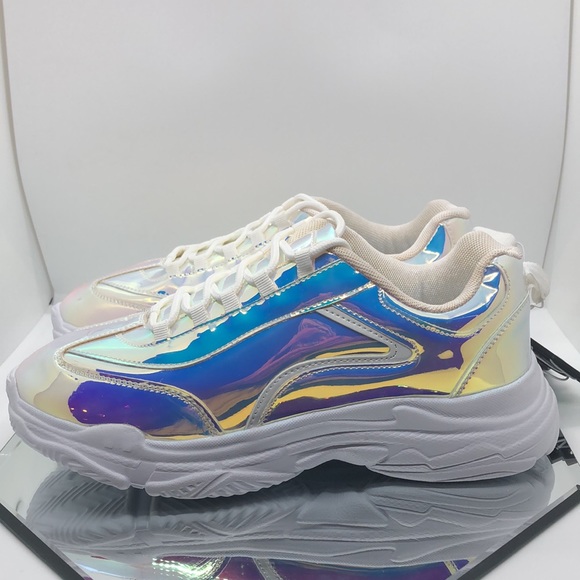 Iridescent Starship 🌟 Yoga Mat Comfort Cushioned Bounce Color Changing Sneakers - Picture 5 of 15